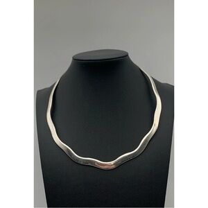 Elegant Silver Wave Necklace